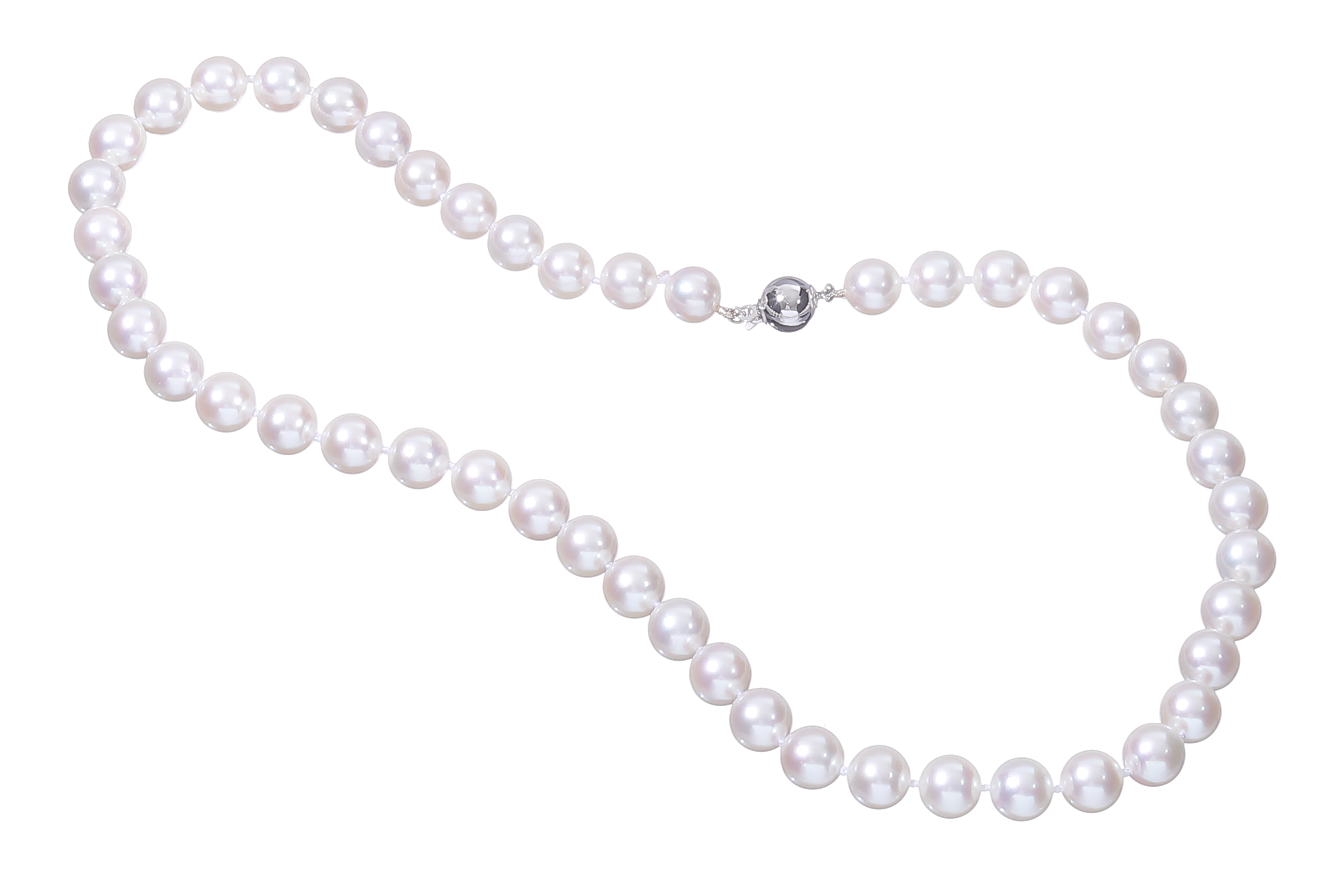 Zuchtperlen-Collier-Akoya in AA-Qualität mit Weißgoldverschluss 8–8.5 mm - 4