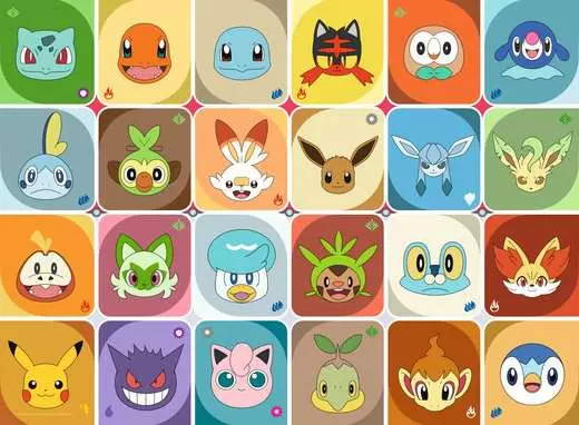 Pokémon Faces, 100 Bitar XXL Ravensburger