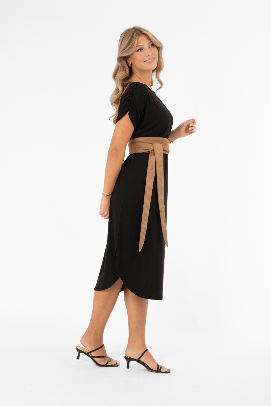 Capri Rae Suede Belt Cognac - 2