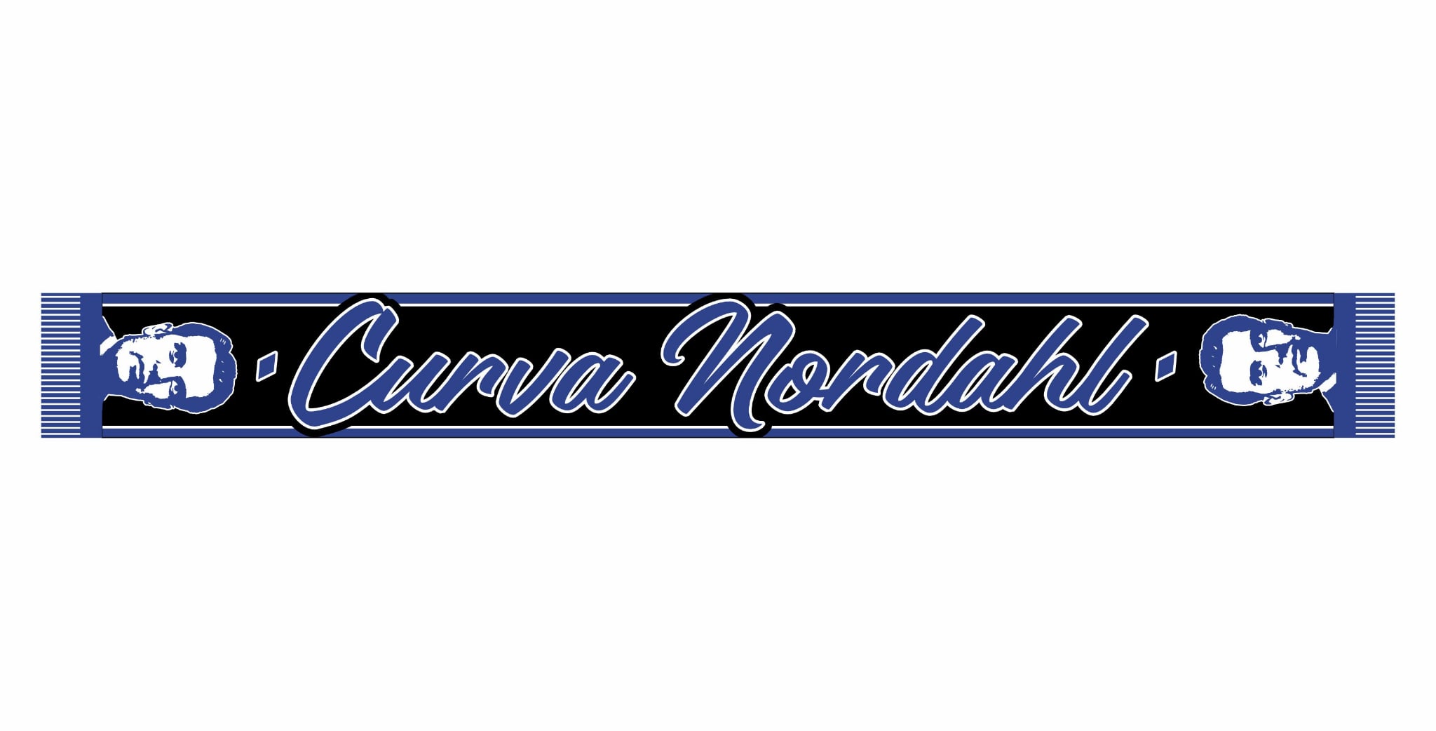 Curva Nordahl - Kursiv stil  - Halsduk (Svart)