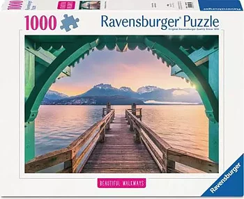 Footbridge at Lac d´Annecy, France, 1000 Bitar Ravensburger