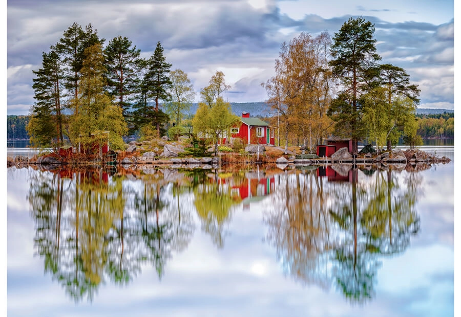 Lake in Nörrbränningen, Sweden, 1000 Bitar Ravensburger