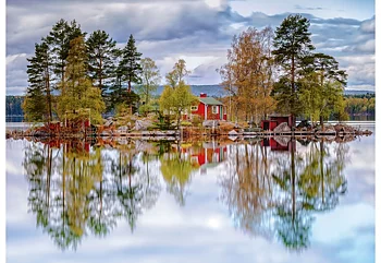 Lake in Nörrbränningen, Sweden, 1000 Bitar Ravensburger