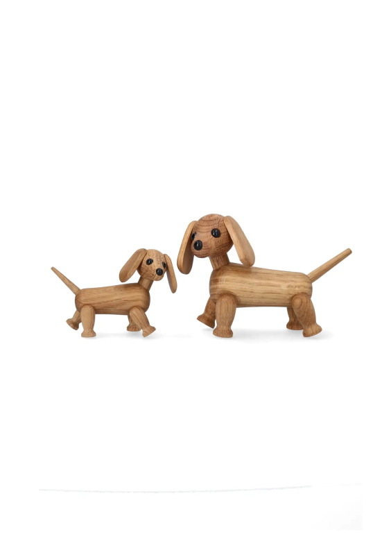 Wooden decoration Chico Dog 7 cm Oak - 3