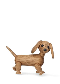 Wooden decoration Chico Dog 7 cm Oak
