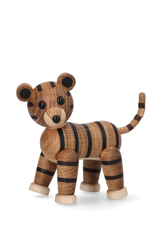 Wooden decoration Shiva Tiger 12 cm Oak