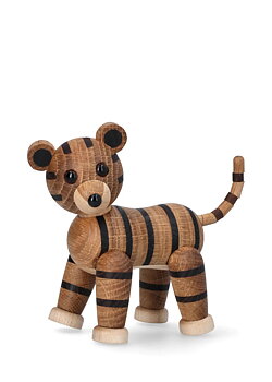 Wooden decoration Shiva Tiger 12 cm Oak
