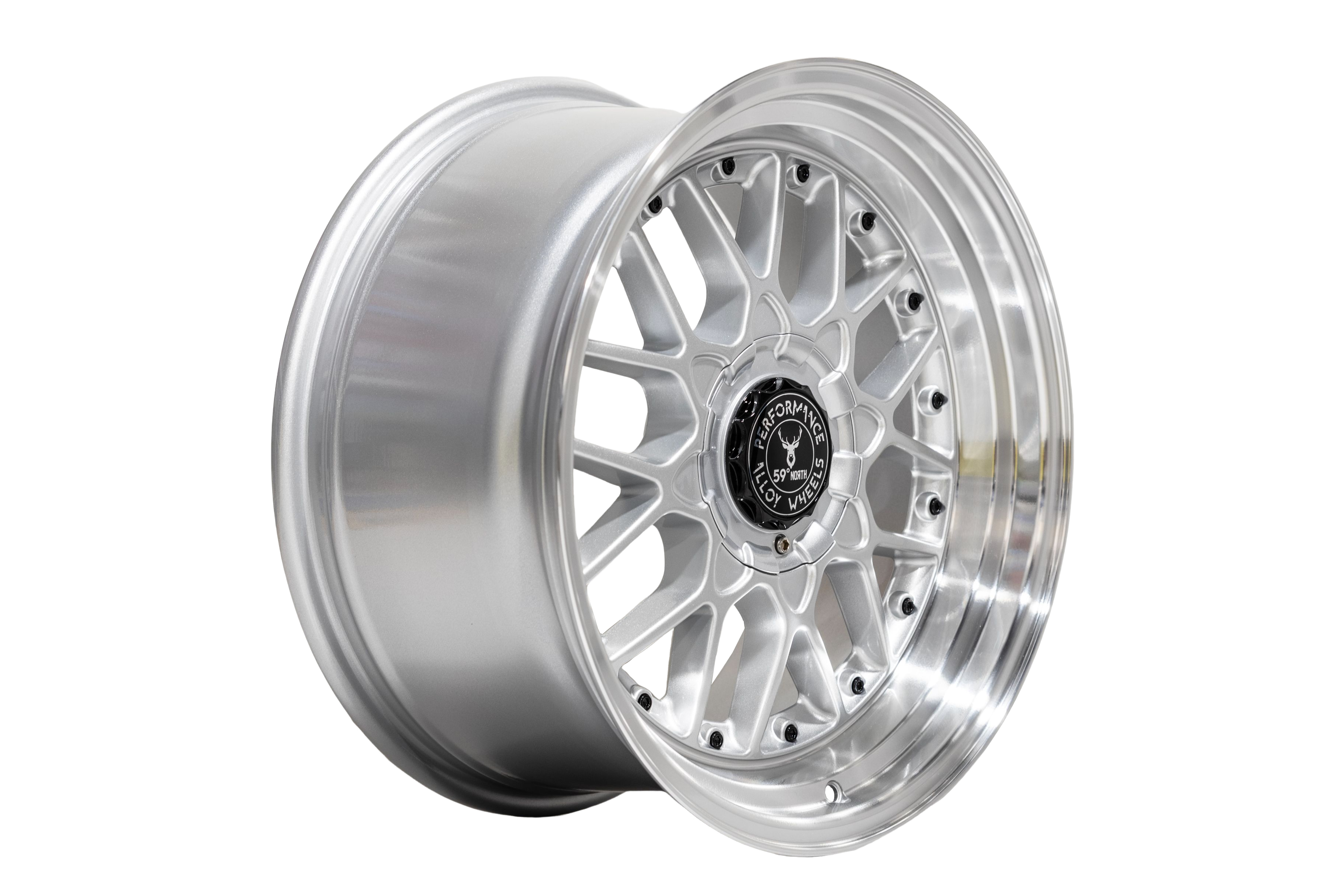 59°North Wheels D-010 9x18" ET25 5x114,3/5x120 Gloss silver/polished lip - 3