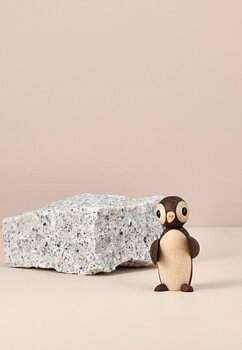 Wooden decoration Frost Penguin Mini Wooden decoration 6 cm Ash