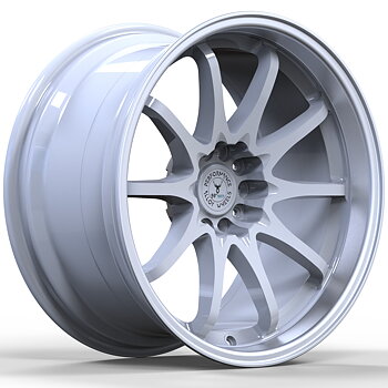 59°North Wheels D-012 9,5x18" ET15 5x114,3/5x120 Gloss white/polished lip