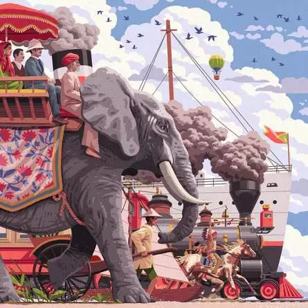 Around the World in 80 Days, 750 Bitar Ravensburger