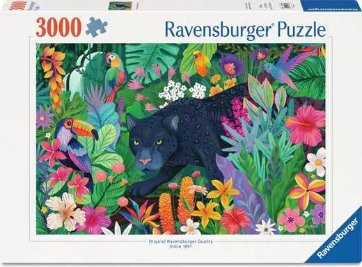 Panther in Flowery Jungle, 3000 Bitar Ravensburger - 2