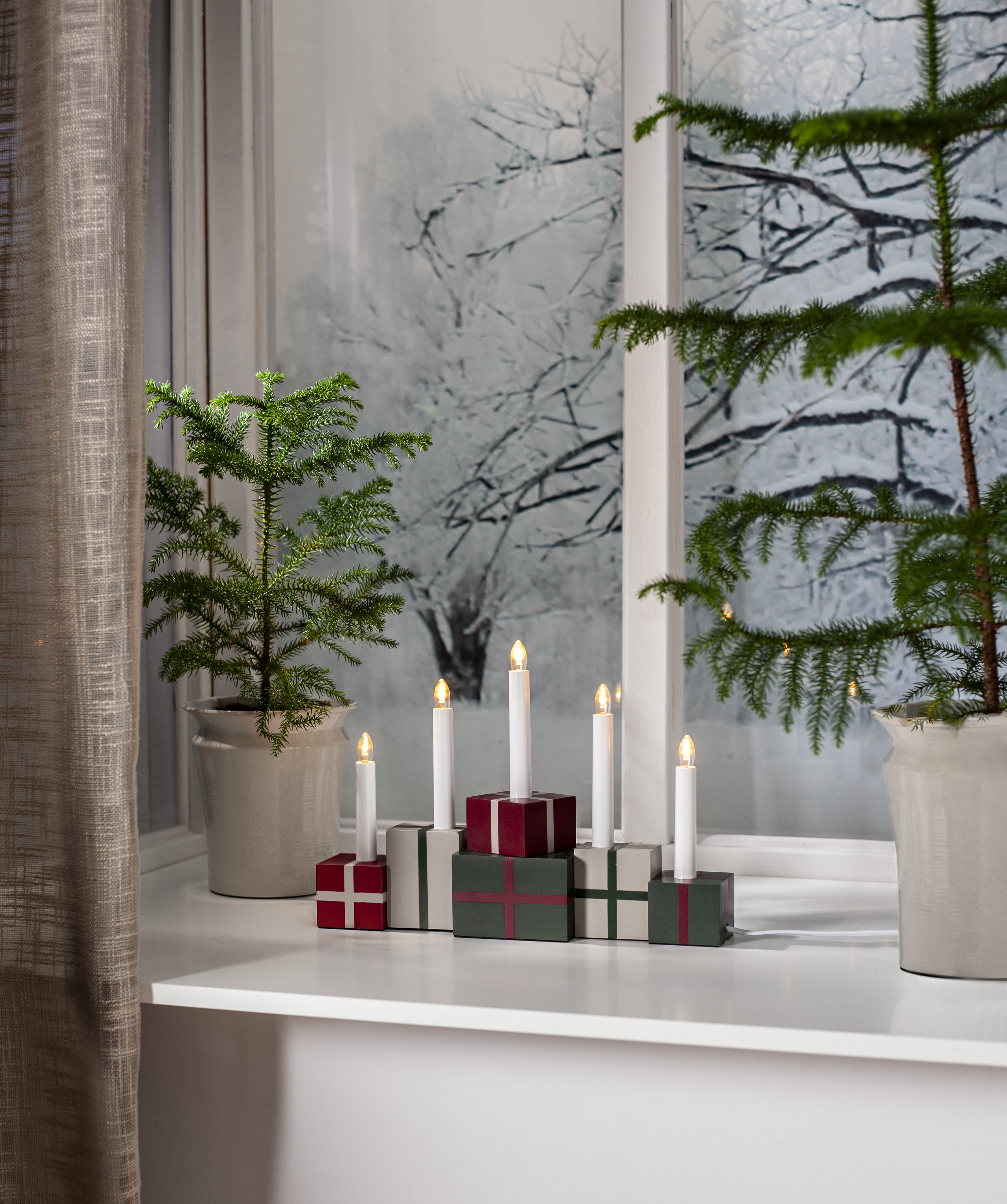 Ljusstake Christmas gifts - 35x25 cm - 2