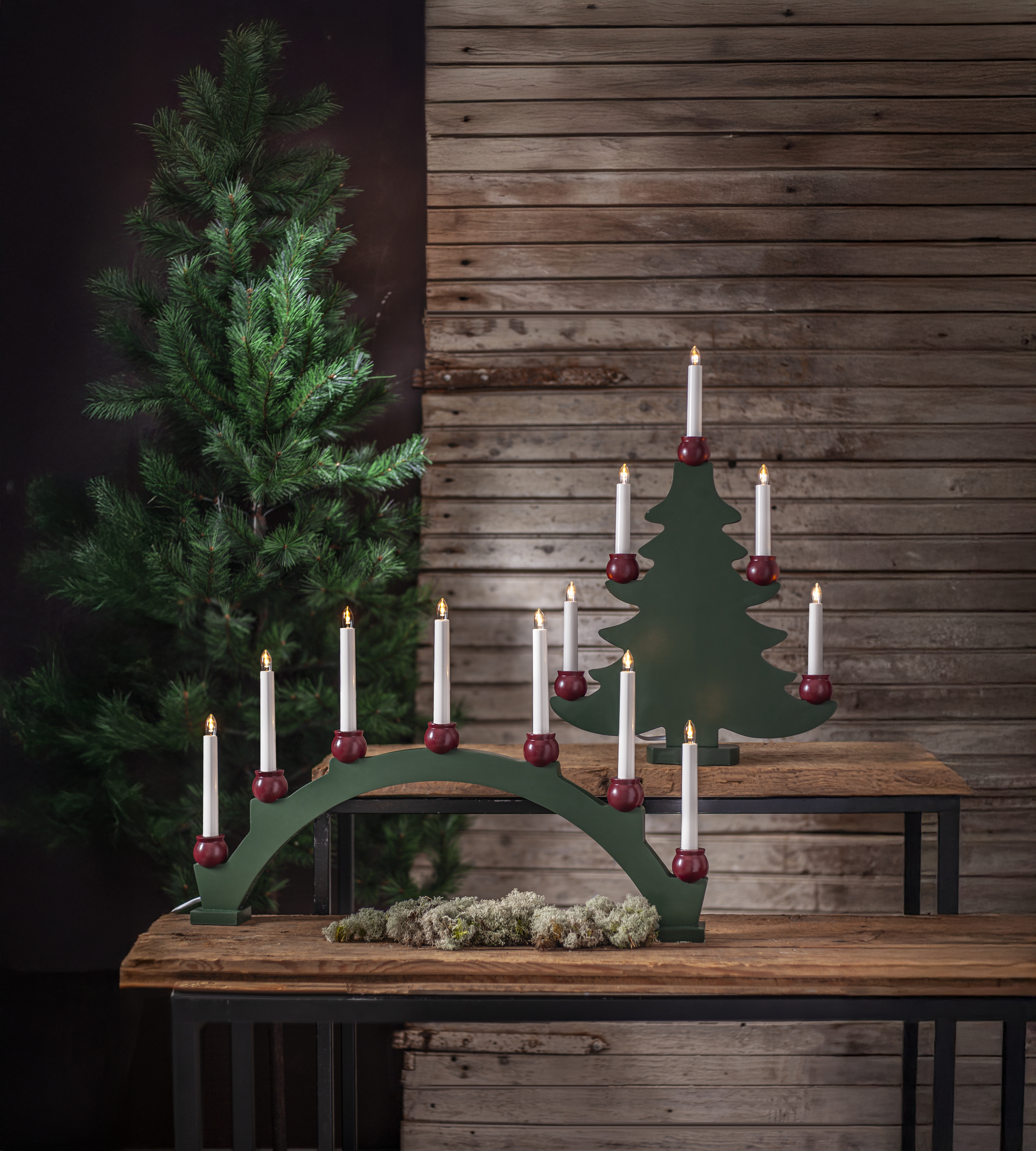 Ljusstake - Adventsljusstake - Gran - Mora - 36x53 cm - 2