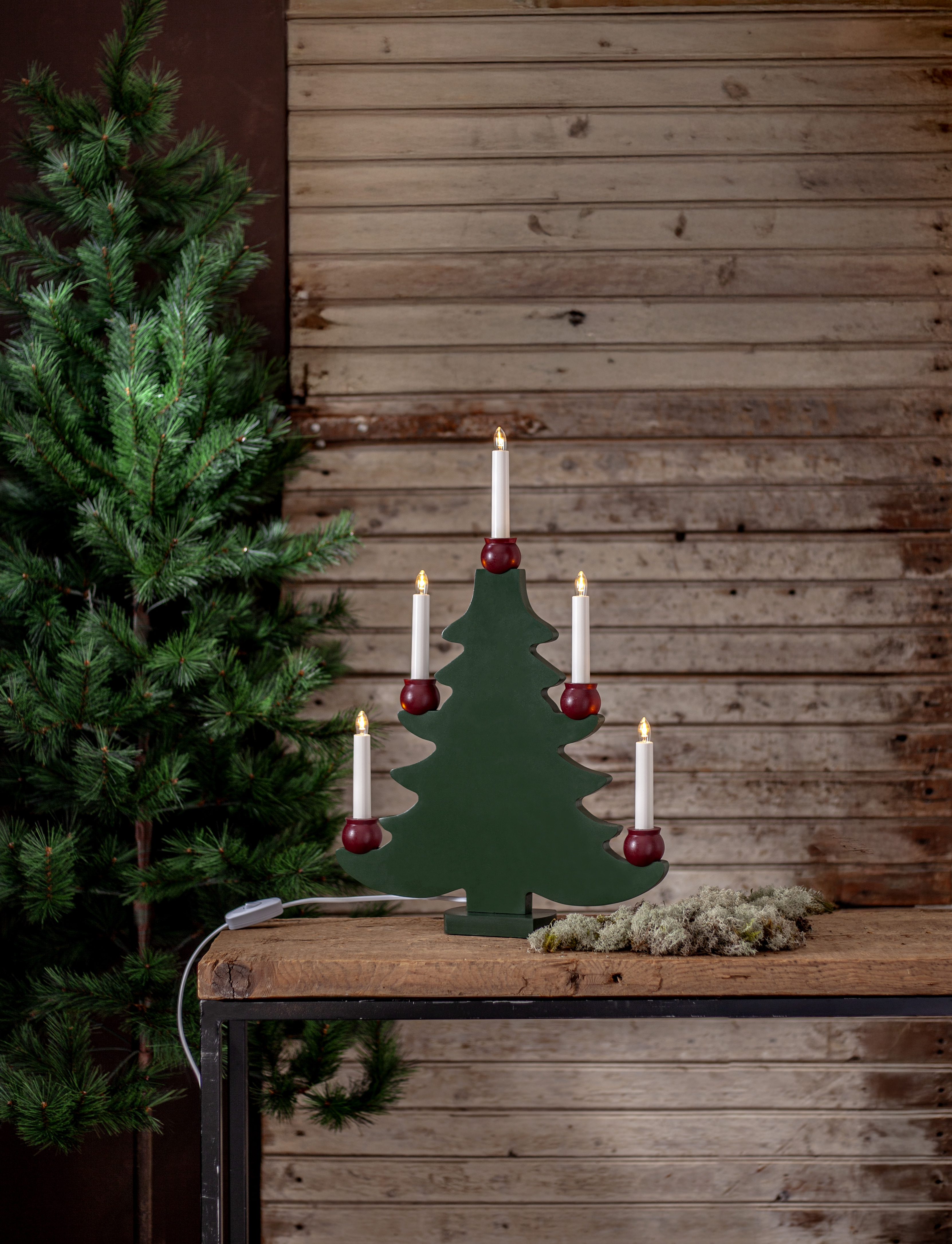 Ljusstake - Adventsljusstake - Gran - Mora - 36x53 cm - 3