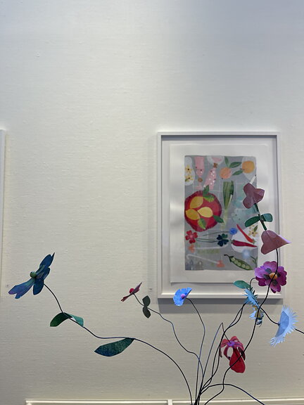 Collage "Middag för två" av Maria C Bernhardsson. Orginal utan ram. 70x50cm.