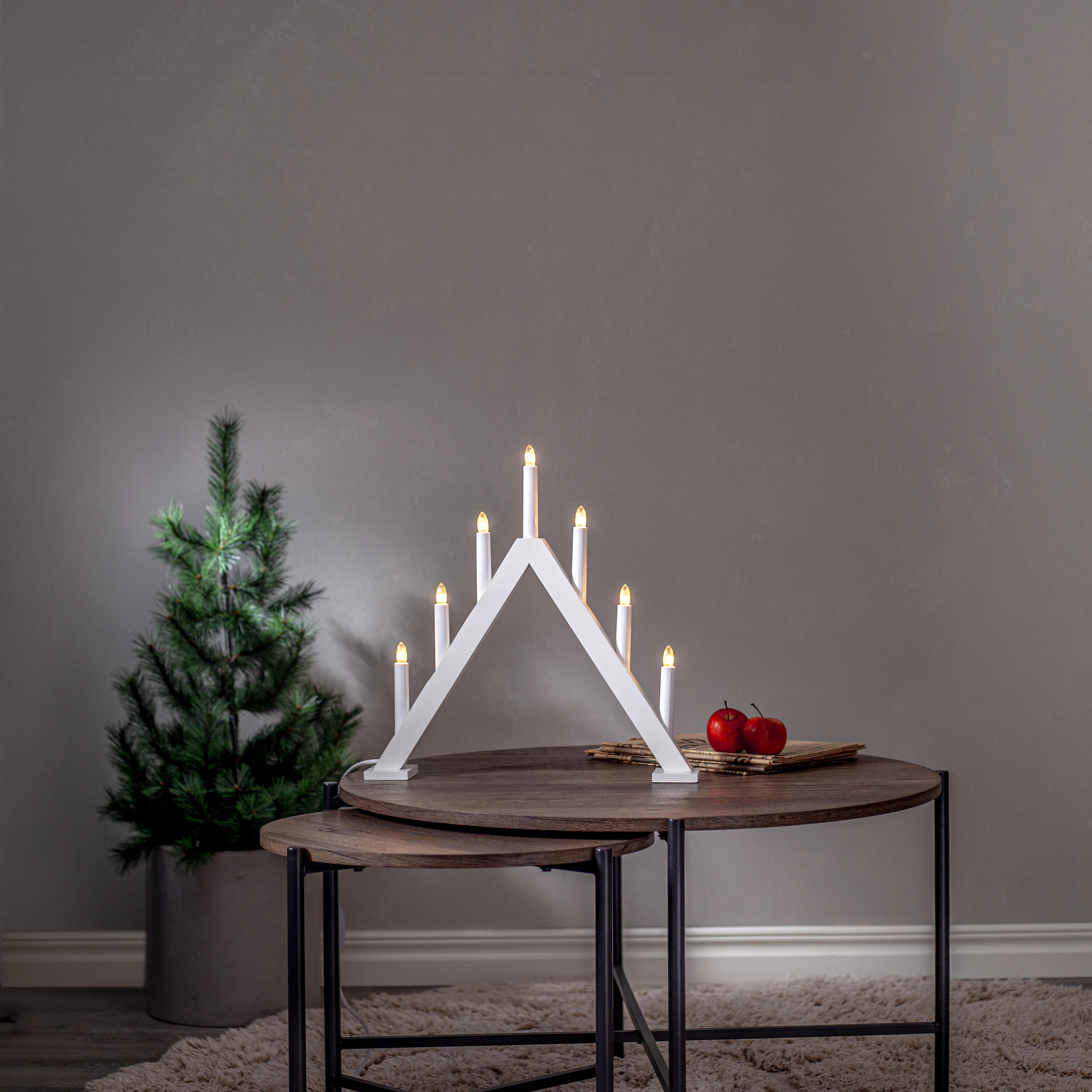 Candlestick Tyra - 43x43 cm - White