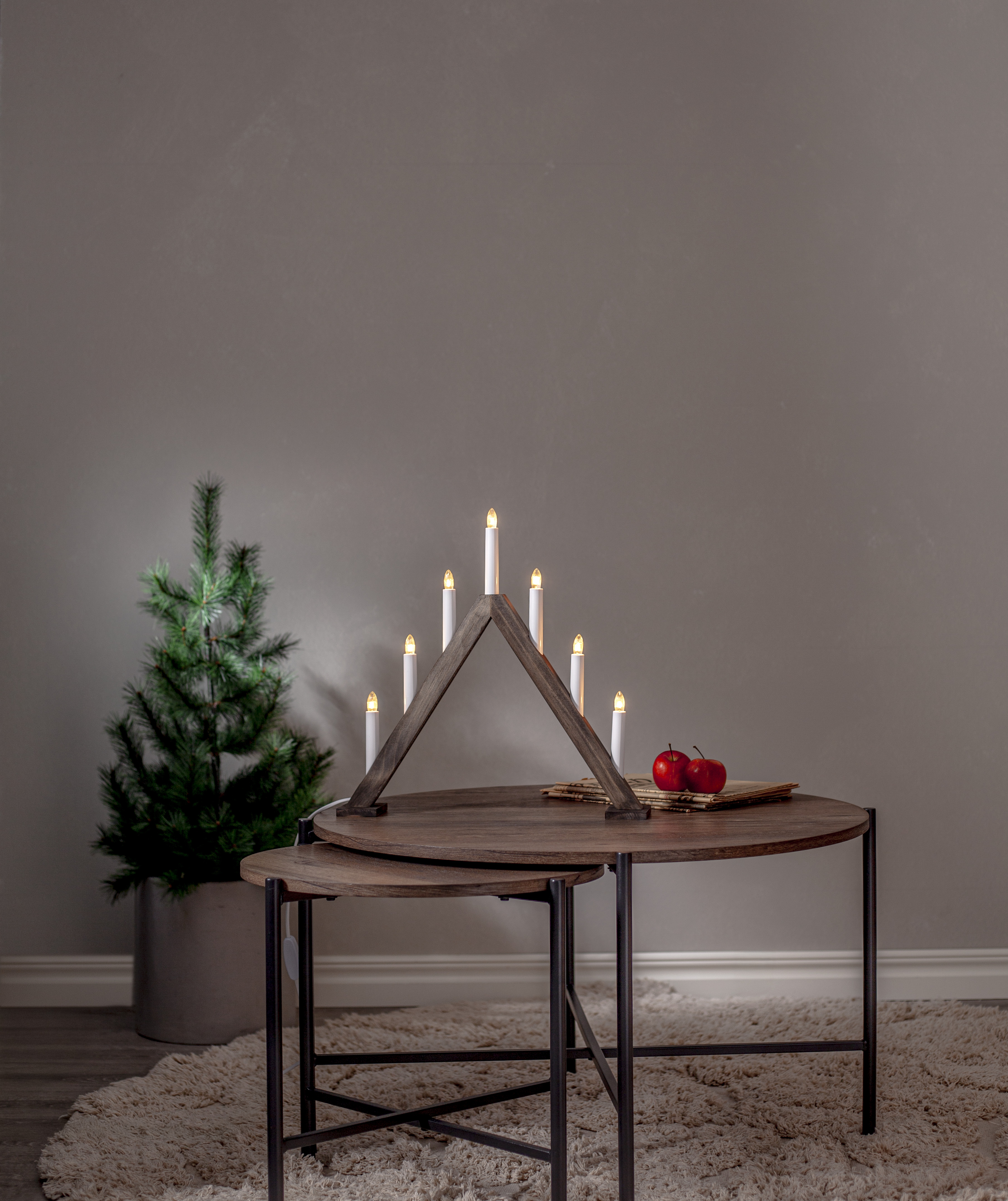 Candlestick Tyra - 43x43 cm - Brown - 3