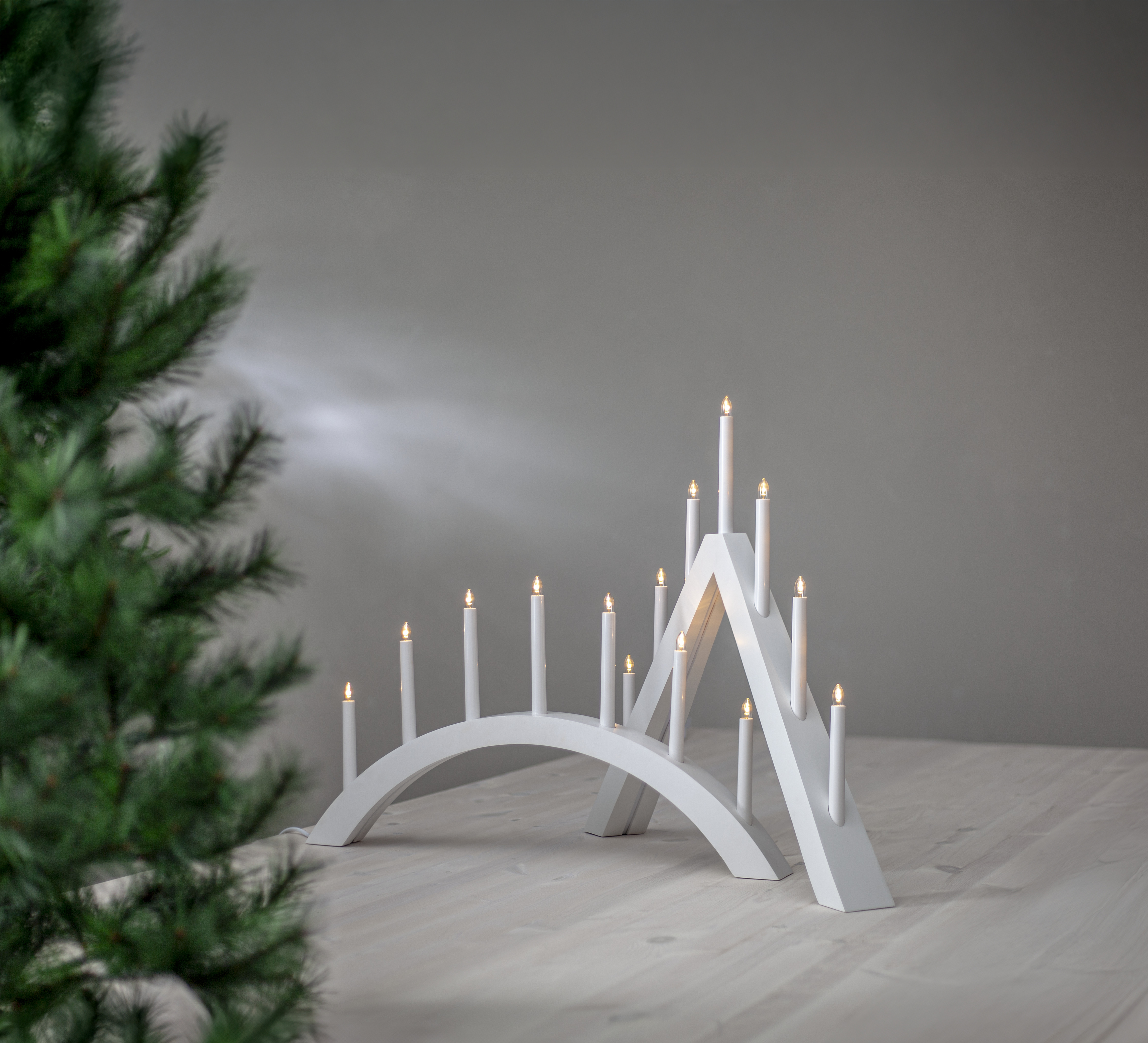 Ljusstake Acca - 65x60 cm - Vit - 3