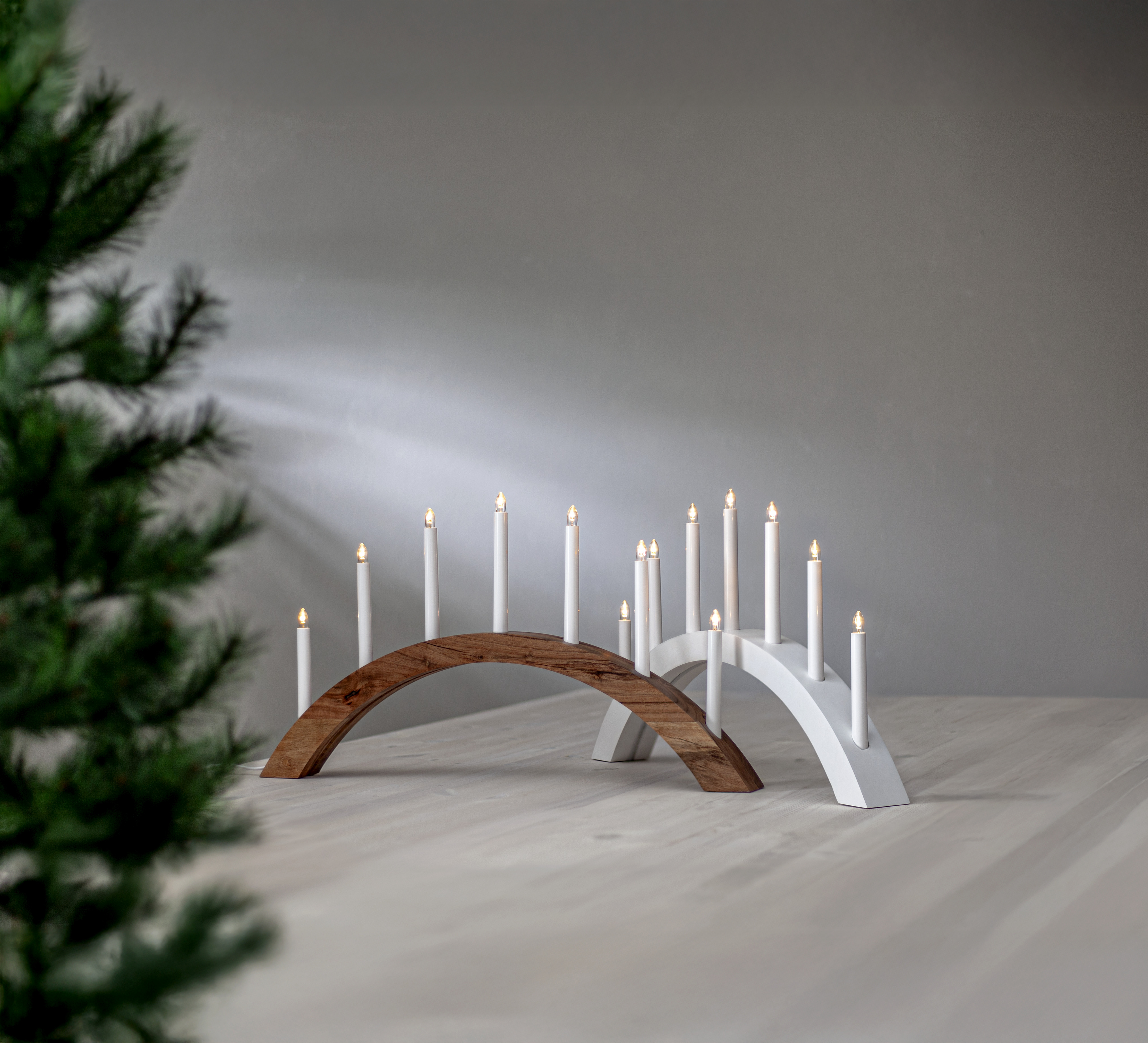 Ljusstake Acca - 67x40 cm - Brun - 3