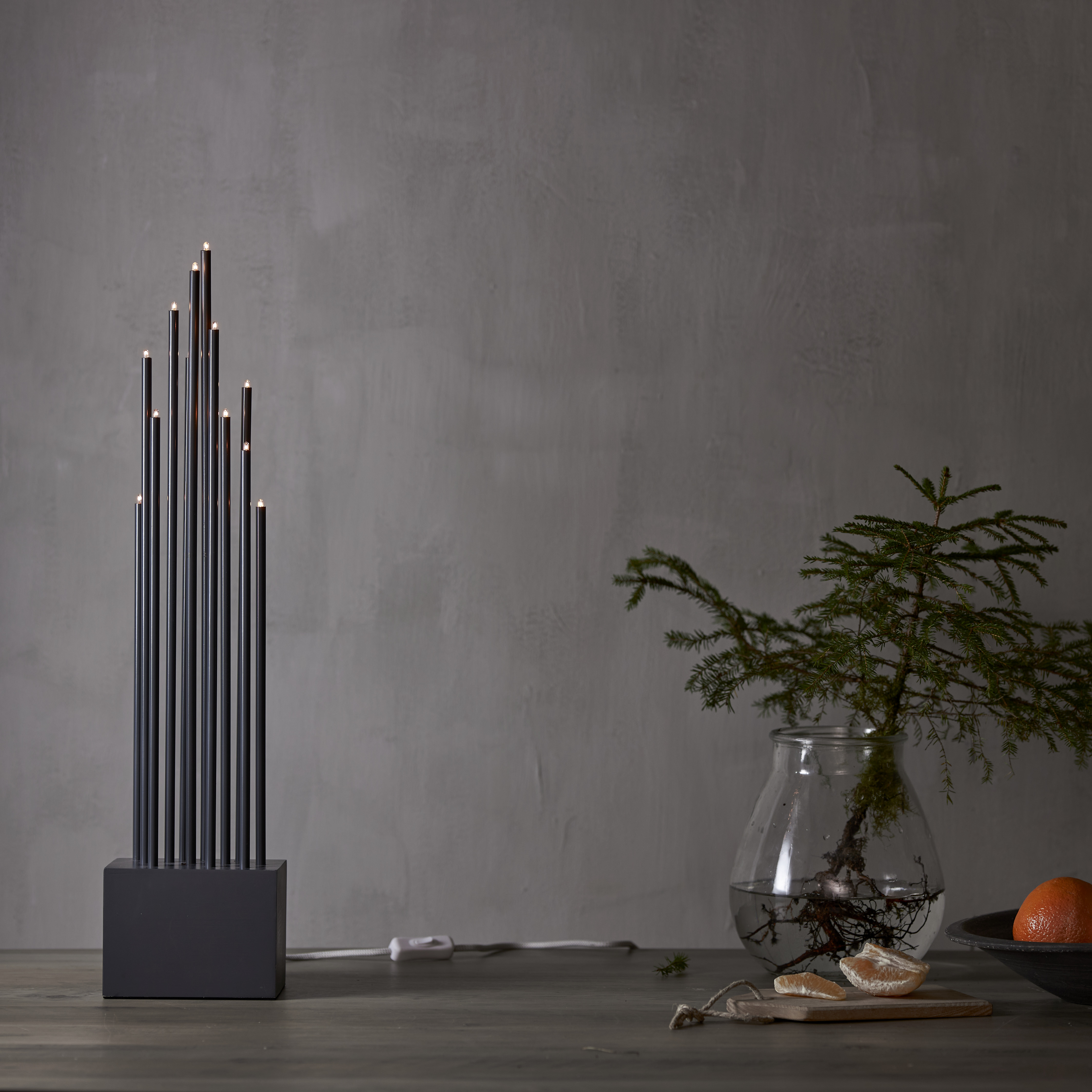 Buzz Candlestick - 15x65,5 cm - Gray