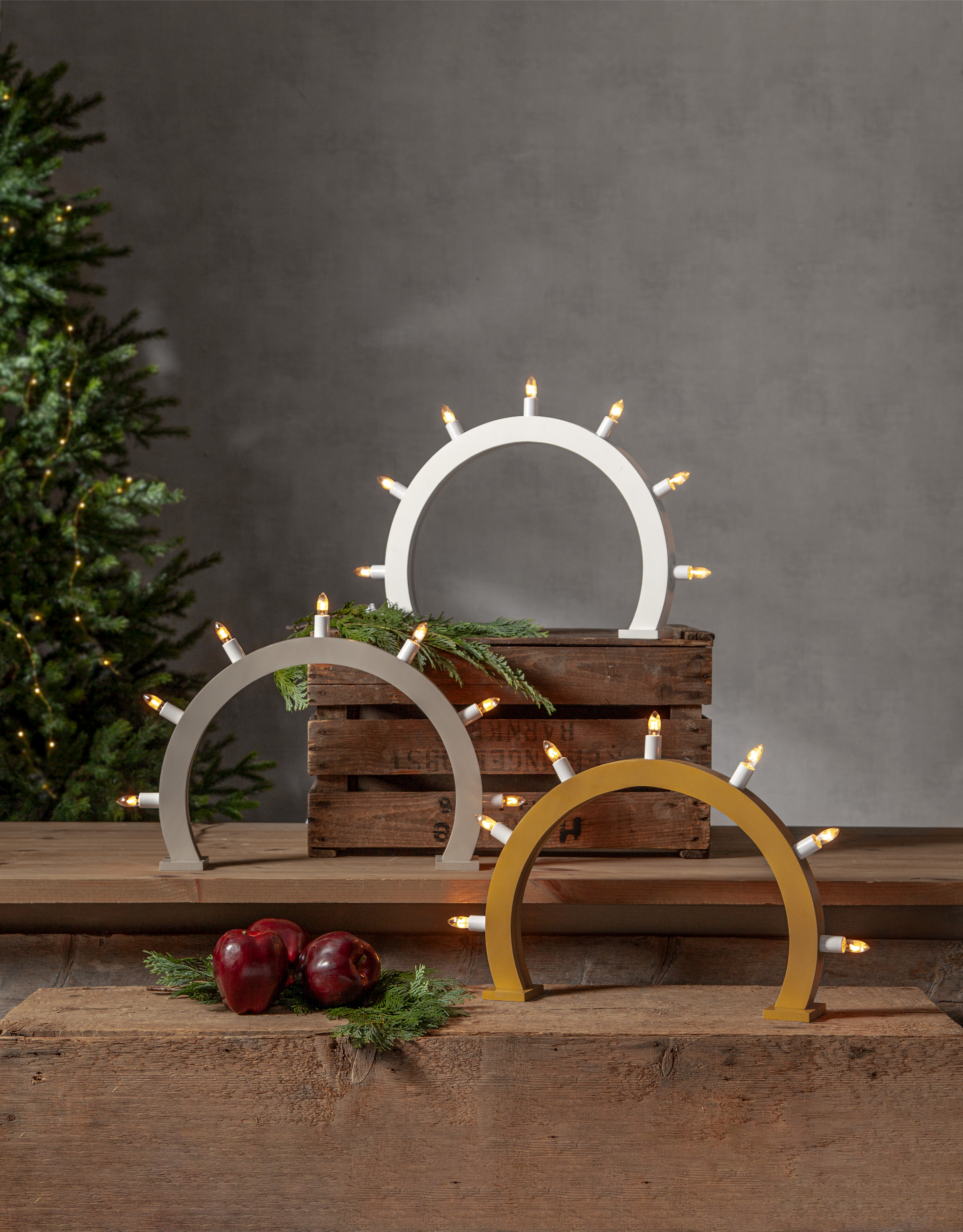 Candlestick CRISP - 48x32,5 cm - Beige - 3