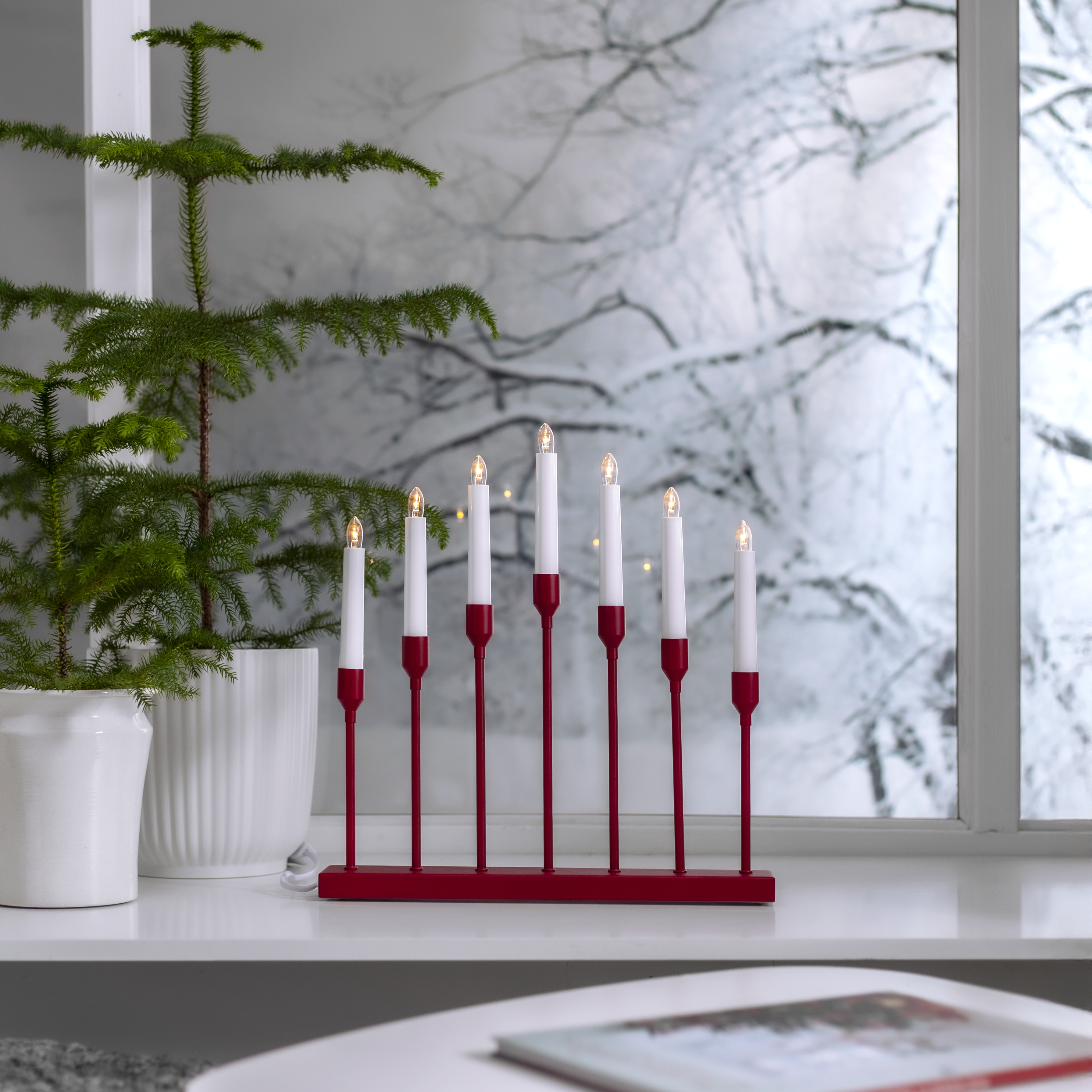 Candlestick AZTRA - 37x40 cm - Red