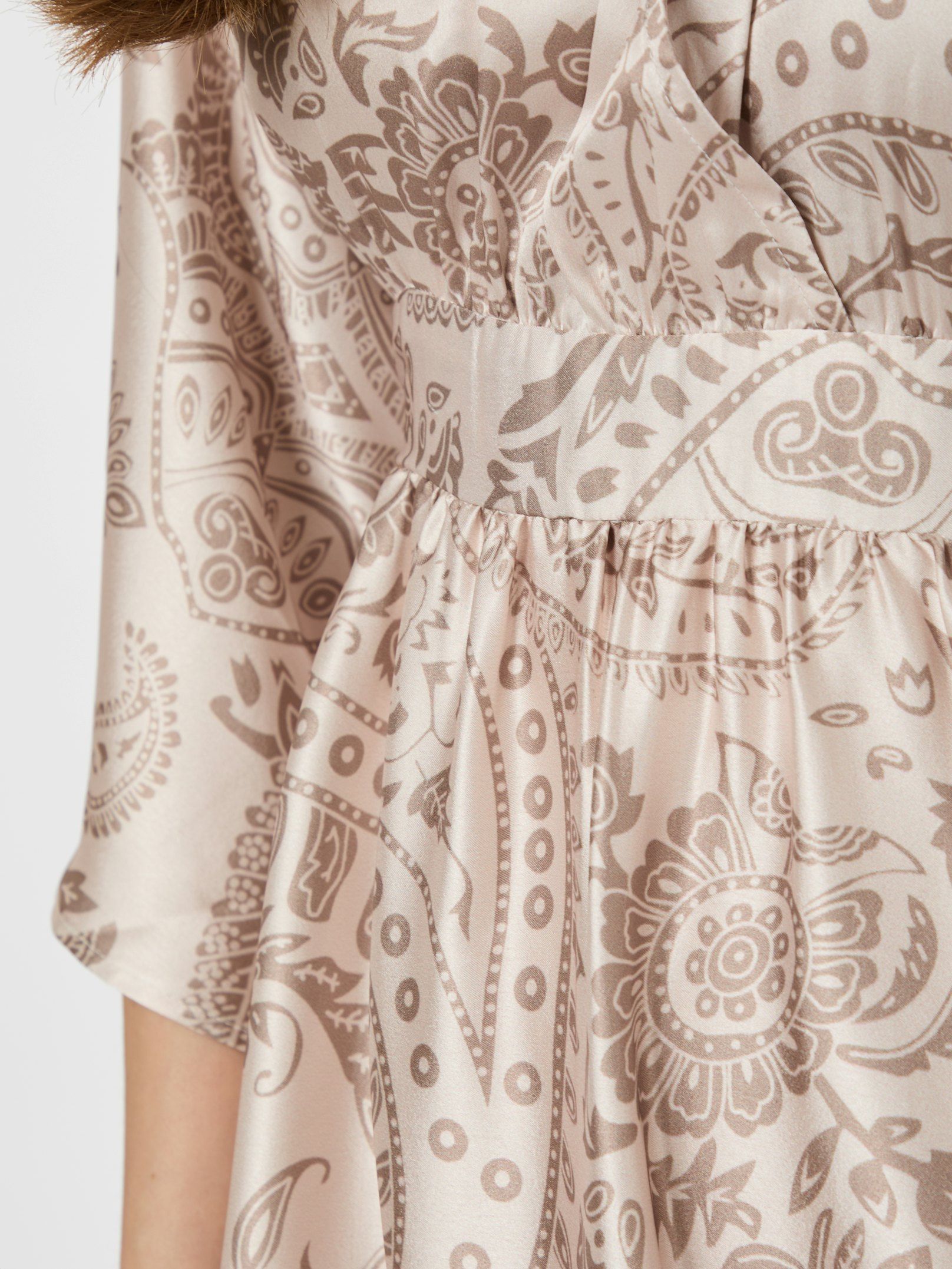 Neo Noir Reve Deco Paisley Dress, Taupe - 4