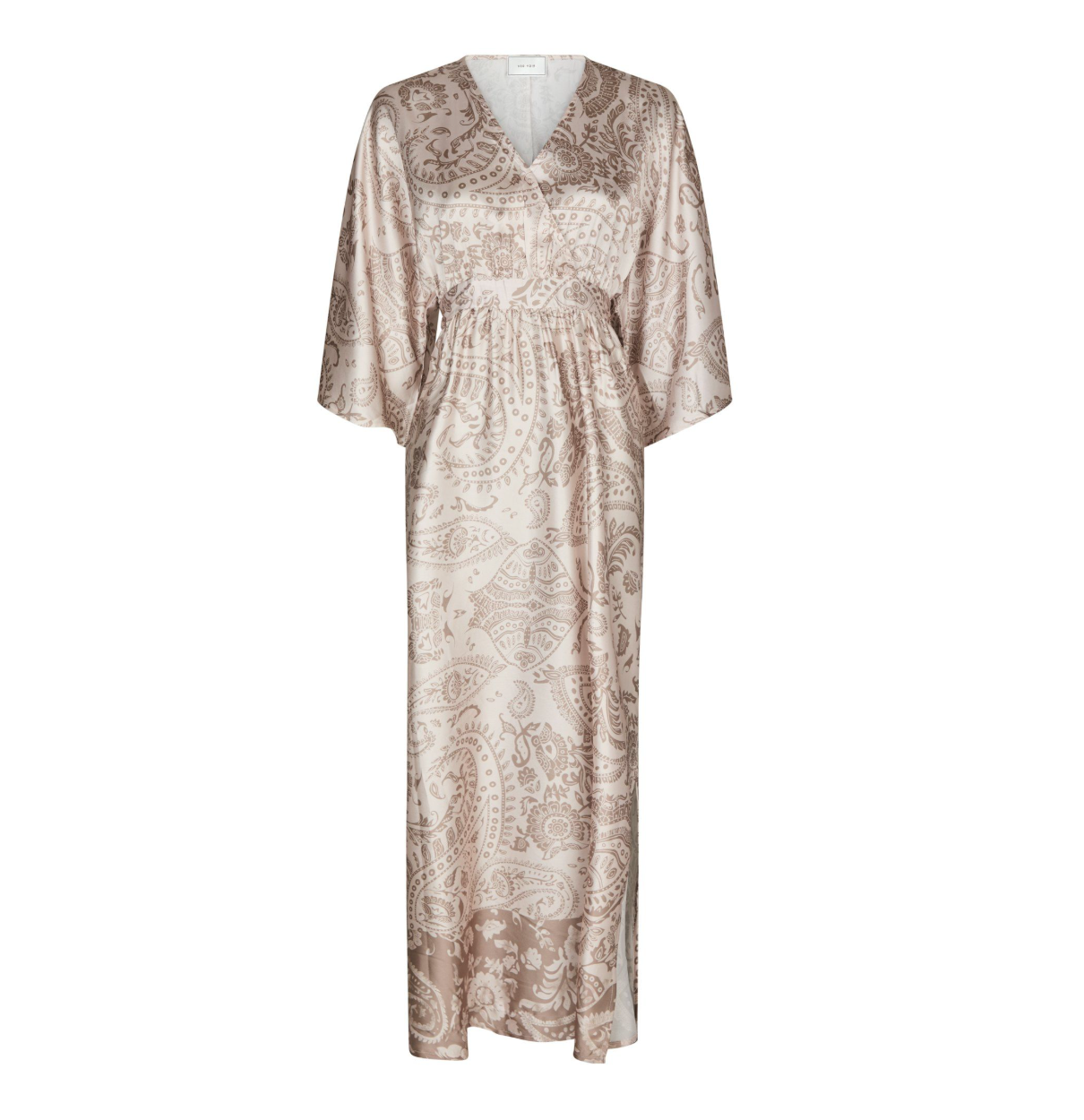 Neo Noir Reve Deco Paisley Dress, Taupe