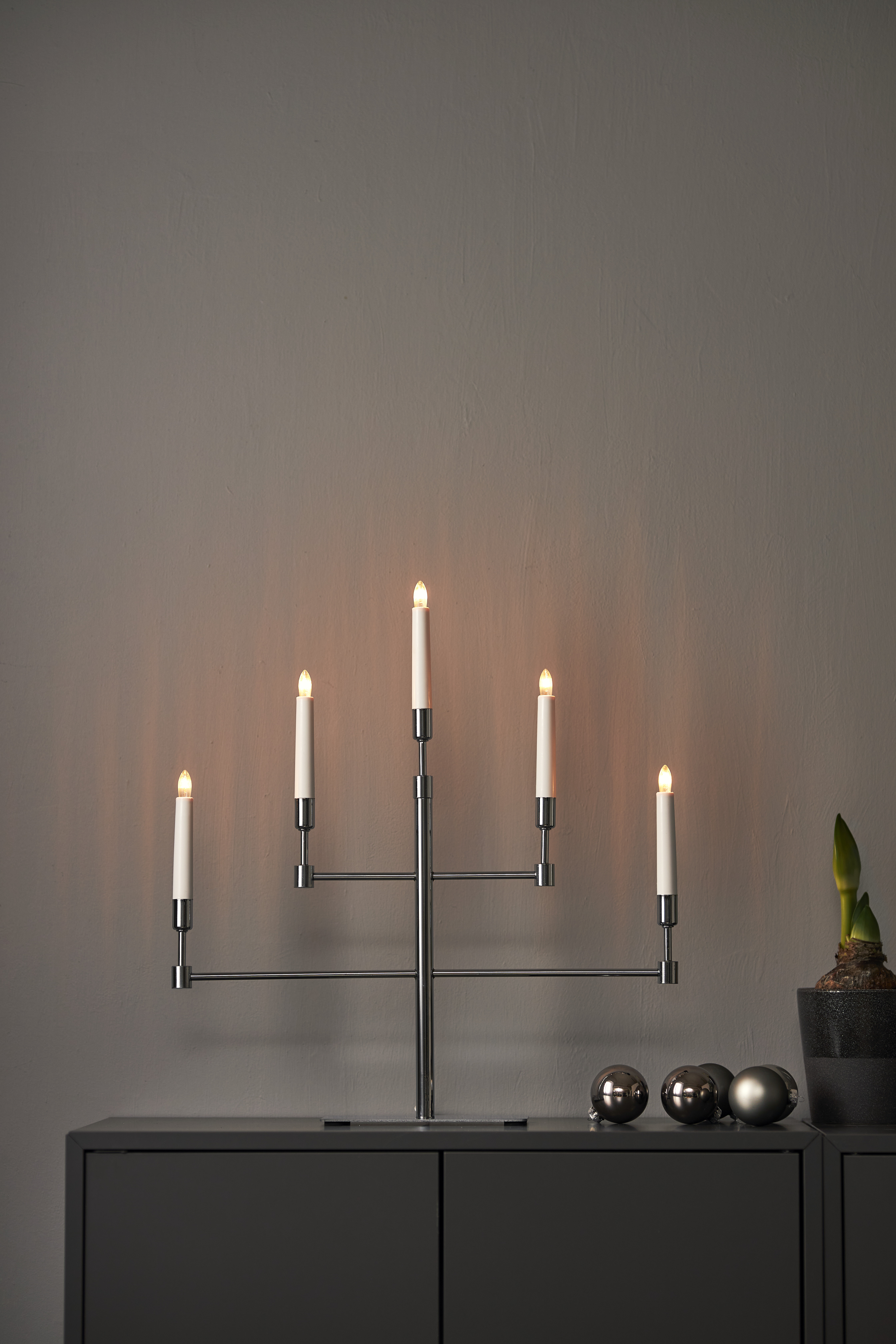 Ljusstake Vide - 50x53 cm - Krom - 2