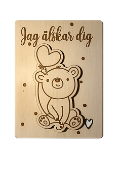 Björnkort "jag älskar dig"