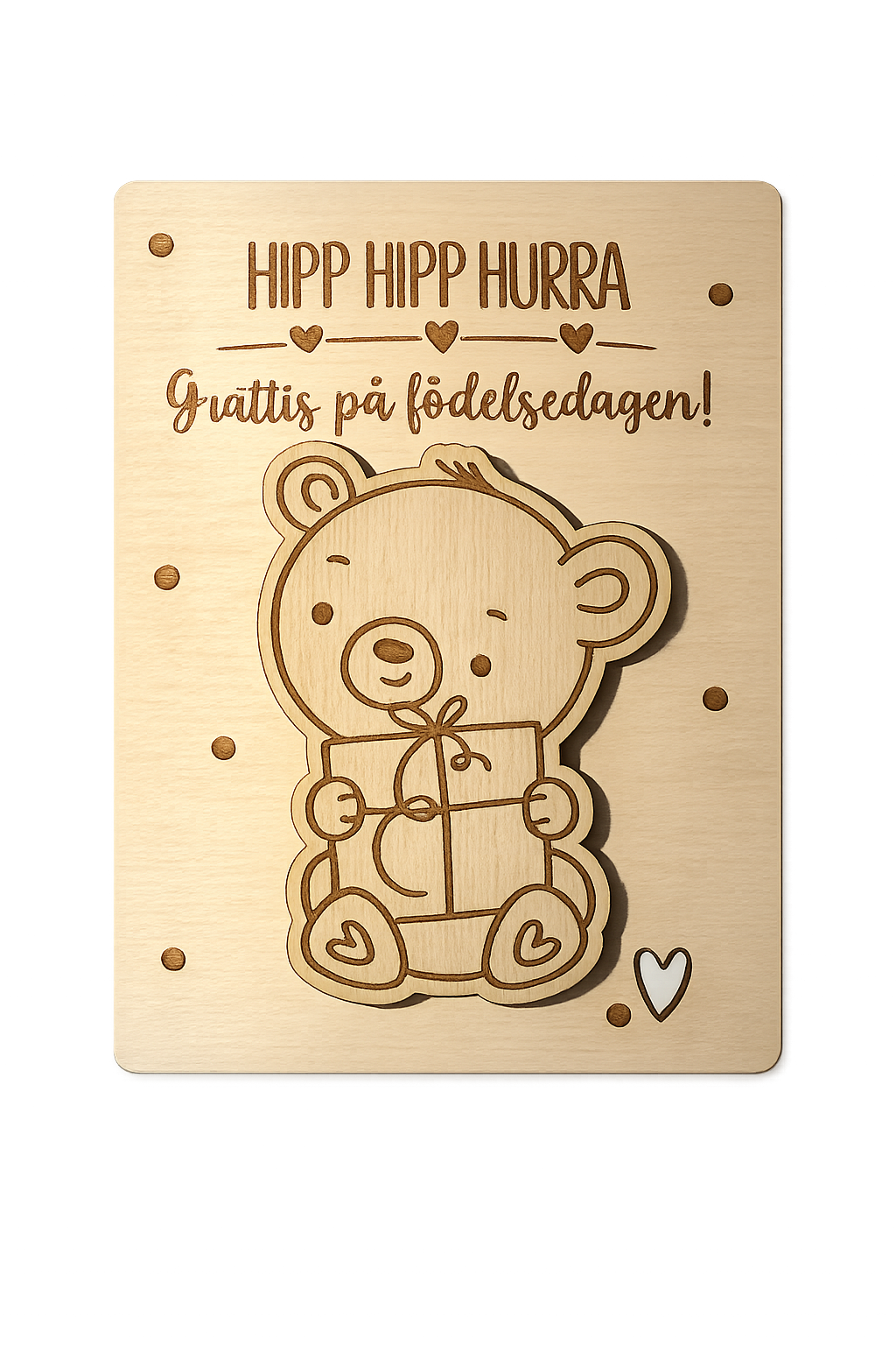 Björnkort "Hipp hipp hurra!"