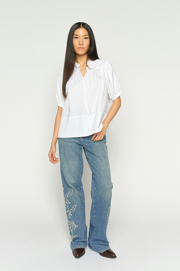 Mos Mosh - MMRelee Blossom Jeans Light Blue 32 tums längd - 3