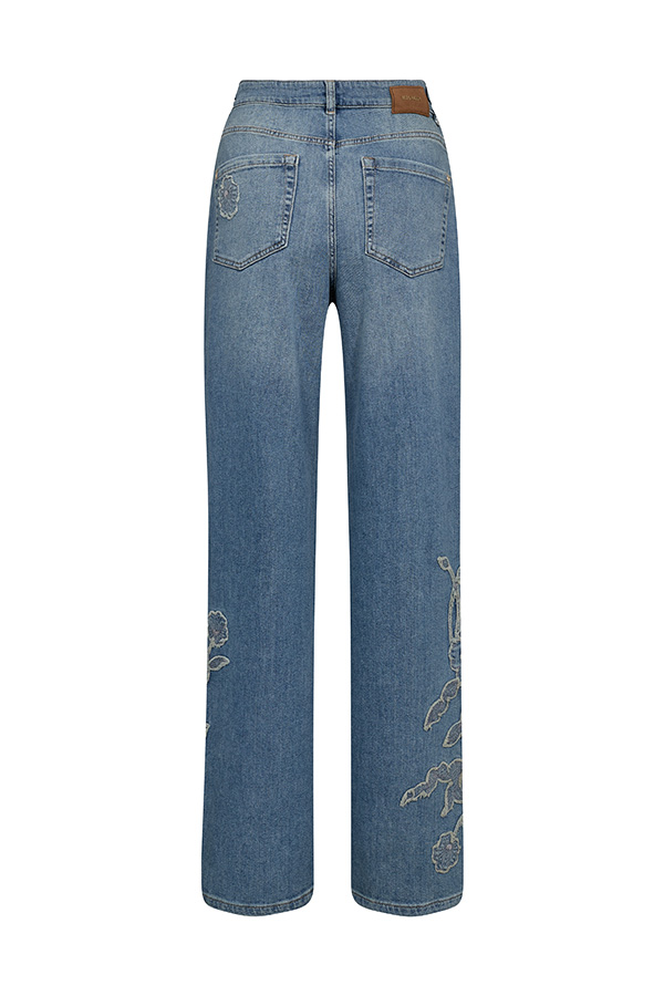 Mos Mosh - MMRelee Blossom Jeans Light Blue 32 tums längd - 9