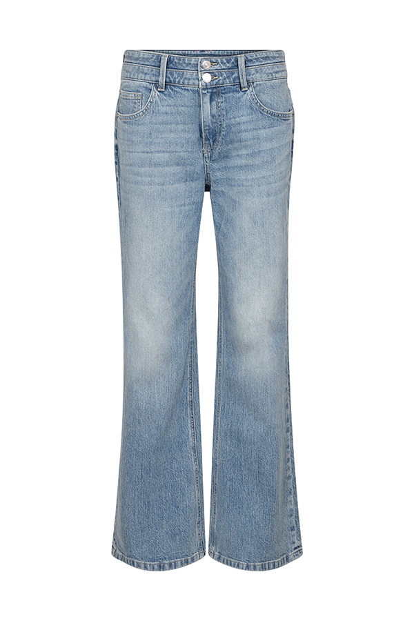 Mos Mosh - MMMarlena Puddle Jeans Light Blue 32 tums benlängd