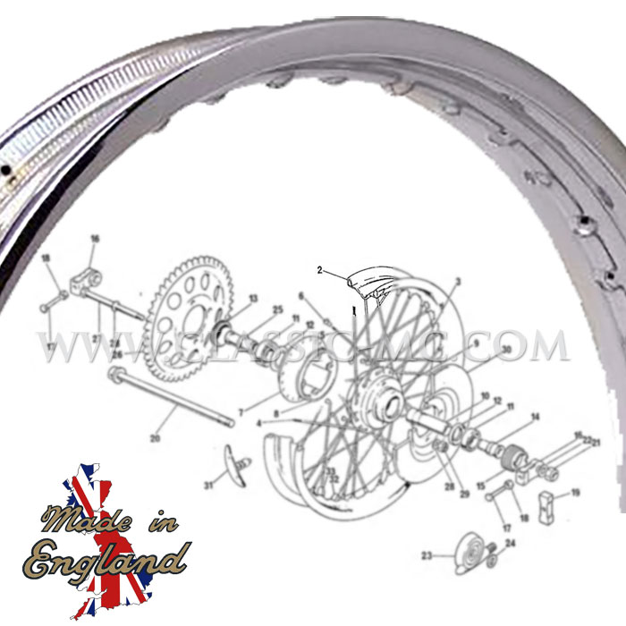 RIM WM3X19X40, DISC HUB 1976-77 - 2