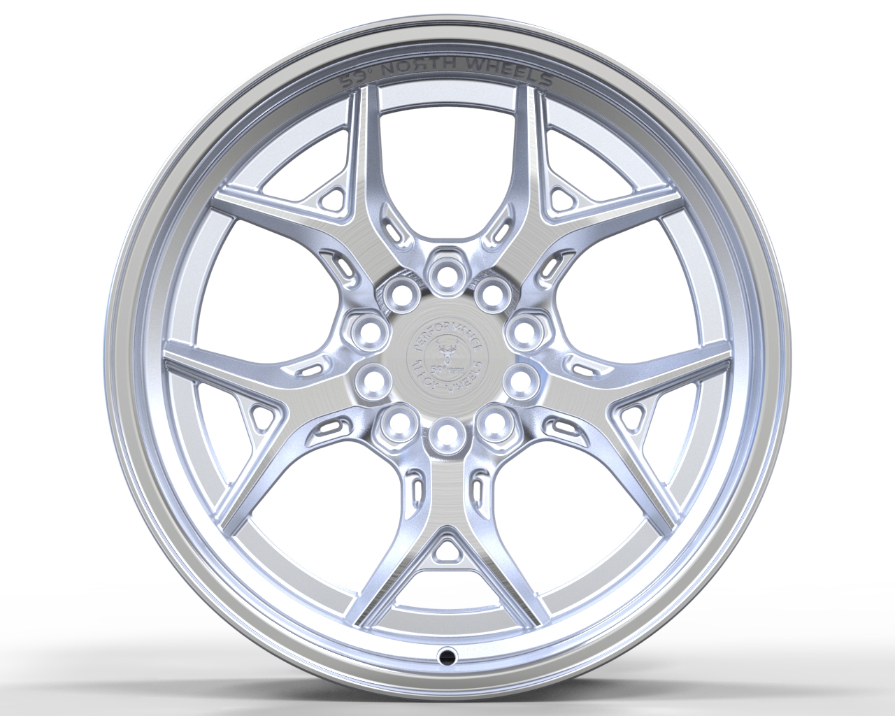59°North Wheels D-014 9x18" ET30 5x114,3/5x120 brushed silver/polished lip - 2