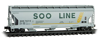 Hopper 3-bay covered Soo Line Rd# 74212