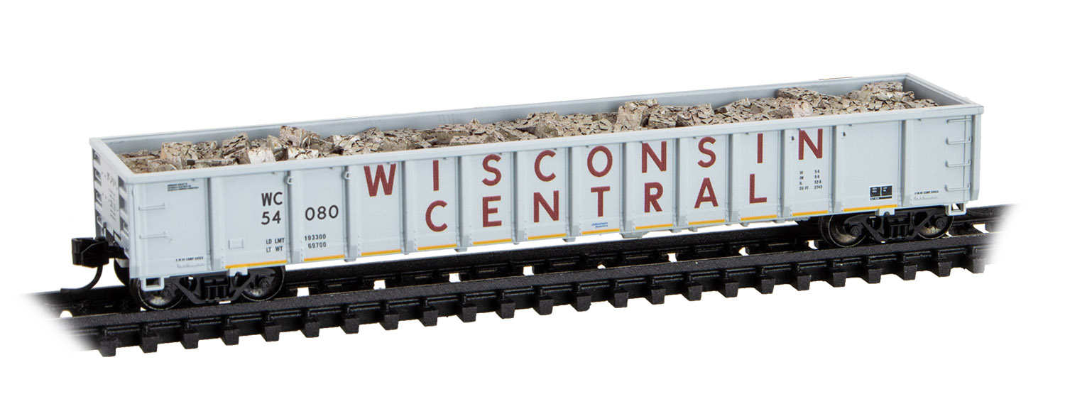 Gondola 52" w. load Wisconsin Central Rd# 54080