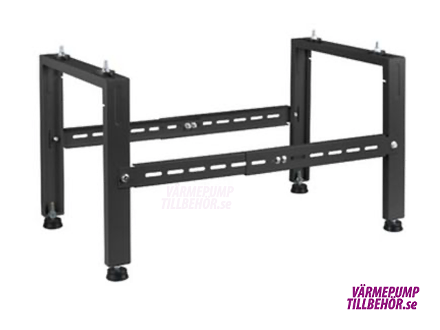 Black ground support for air-to-air heat pumps, height 400 mm.