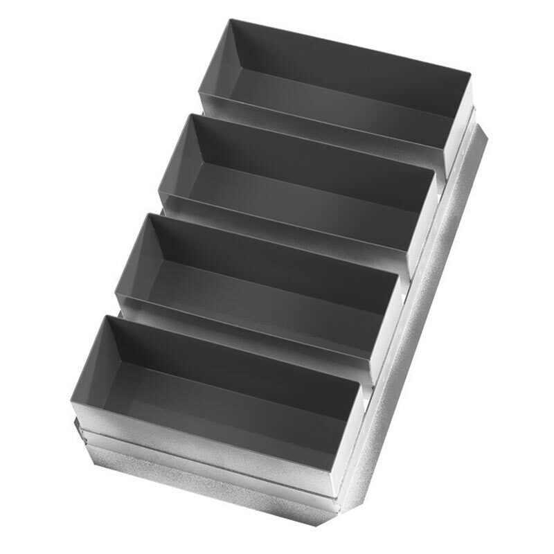 Bakers Pureline - Plåtmått 530x325 mm (GN1/1) - Formset 4x 280x100x100 mm