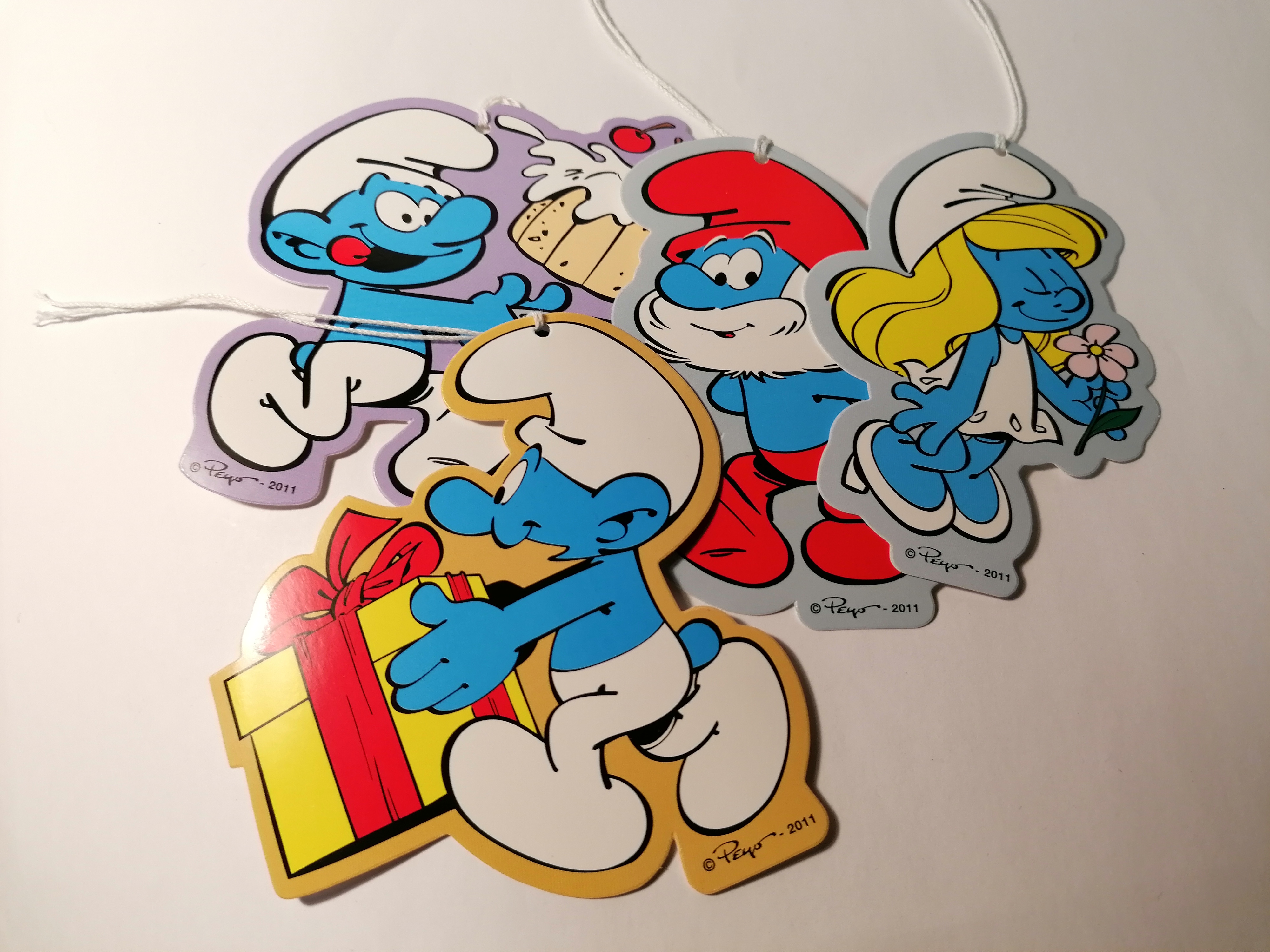 Presentetiketter Smurfarna