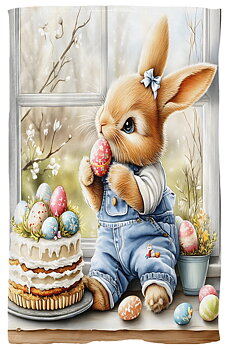 Kjøkkenhåndkle  Påske 18