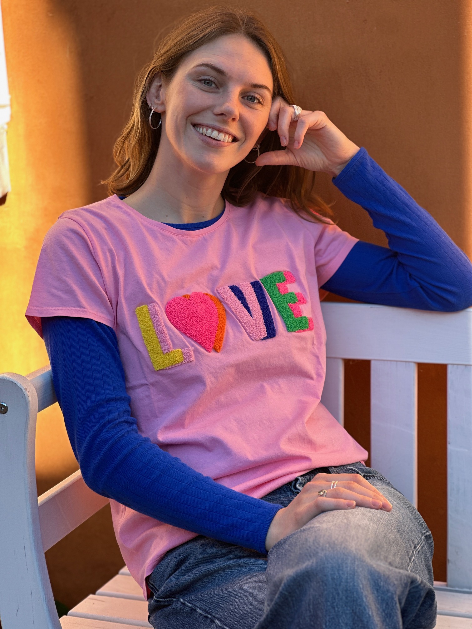 Is-T-shirt love aurora pink multi - 3