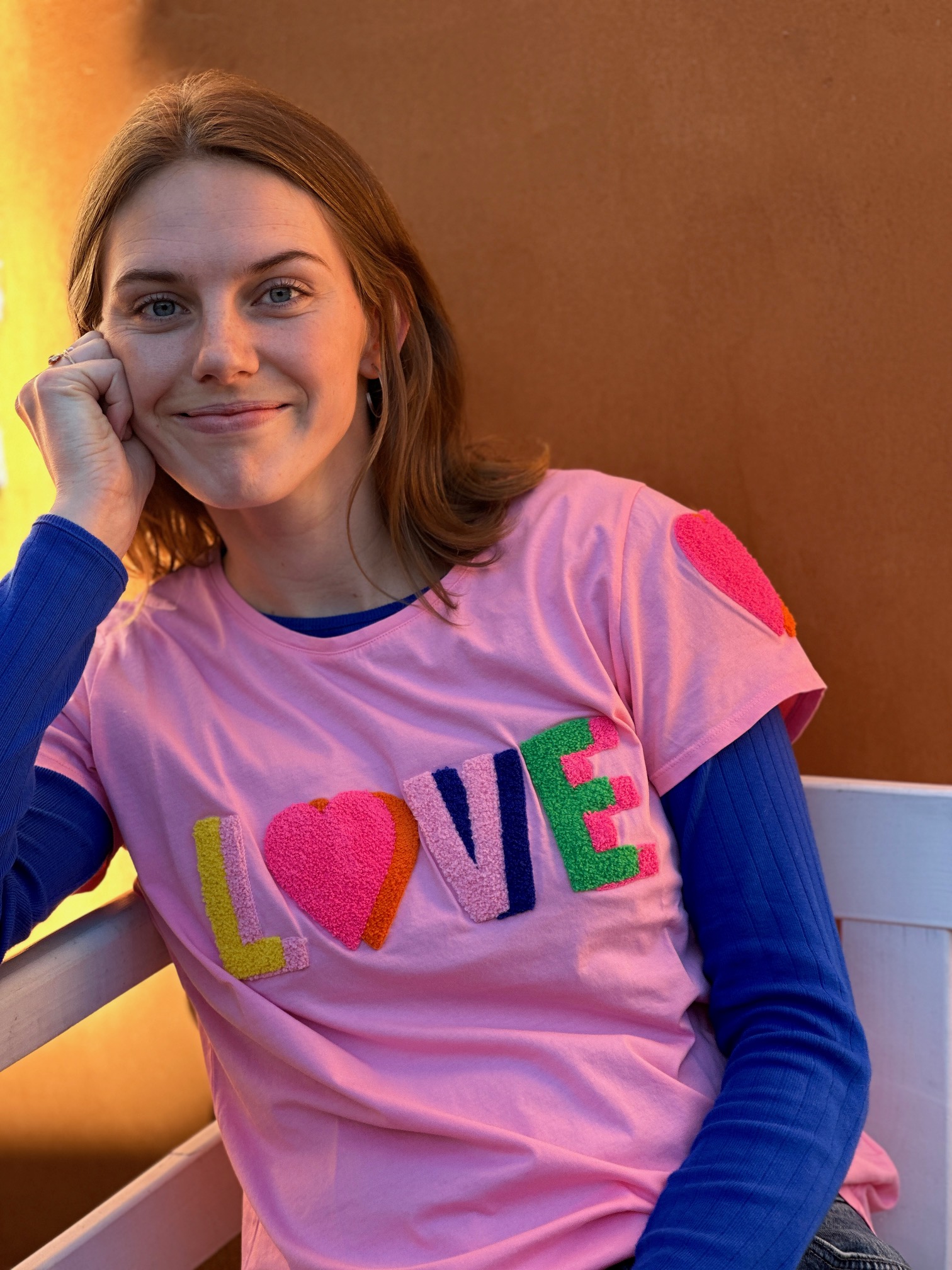 Is-T-shirt love aurora pink multi - 2
