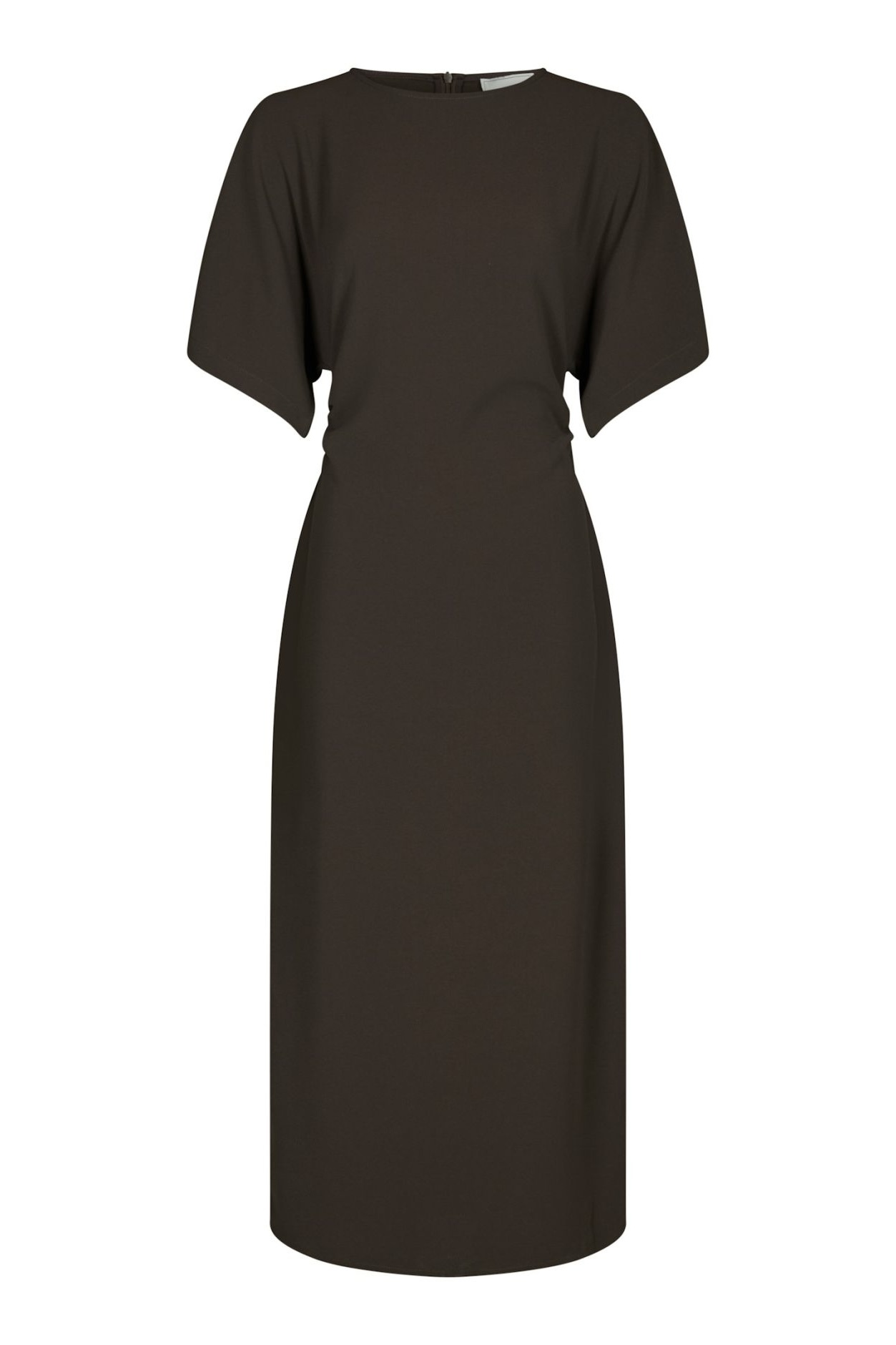 Neo Noir  - Miloine Drape Dress Dark Brown - 4
