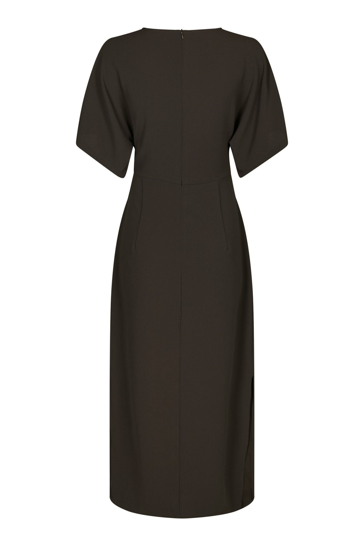 Neo Noir  - Miloine Drape Dress Dark Brown - 5