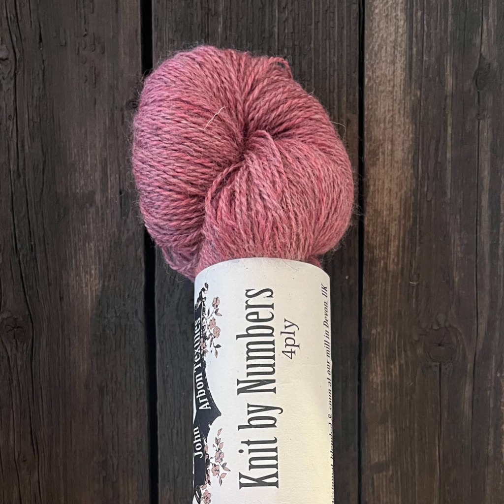 KNIT BY NUMBERS 4ply, RASPBERRY PINK 131