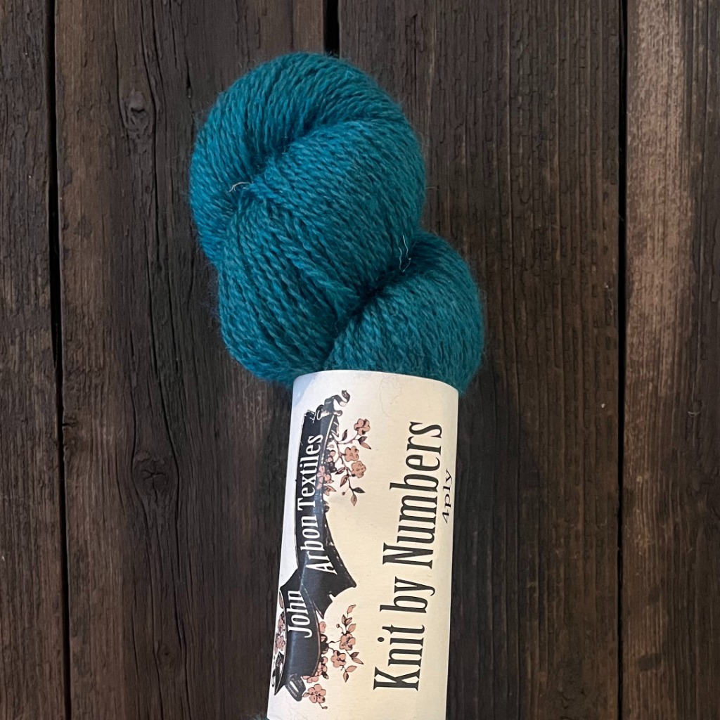 KNIT BY NUMBERS 4ply, TEAL 92