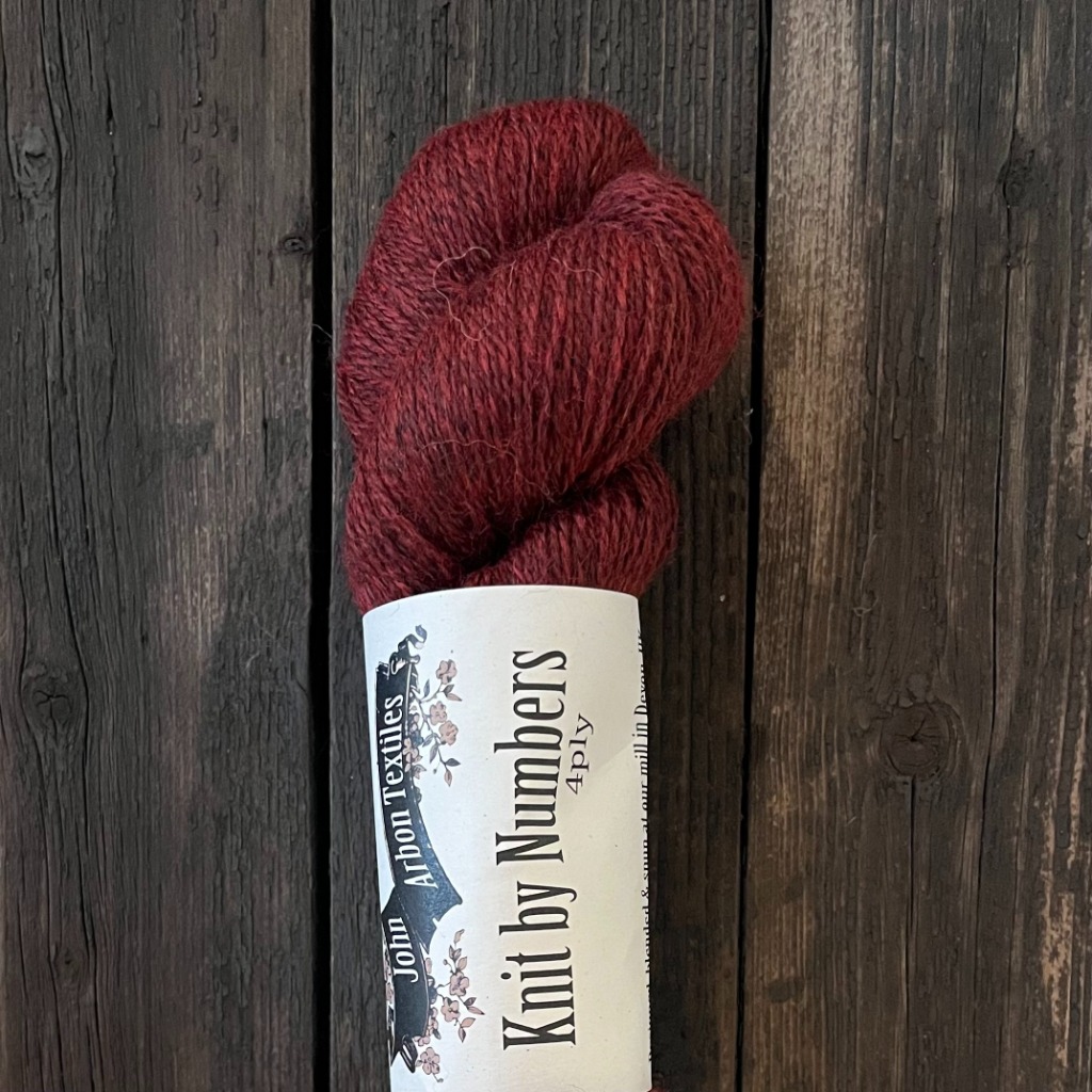 KNIT BY NUMBERS 4ply, BURGUNDY 74